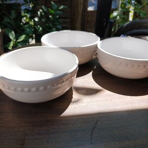 Classic Cream Ceramic Bowl Set
